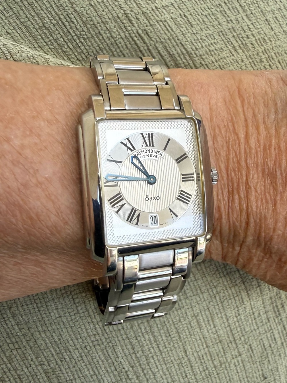 Raymond Weil Saxo Silver-Tone Square Dial Men’s Watch 9110